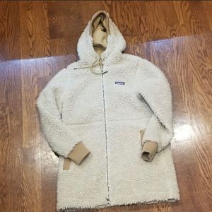 Patagonia Cream Dusty Mesa Fleece Parka